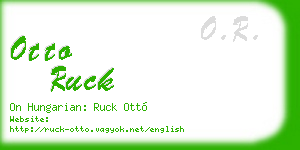 otto ruck business card